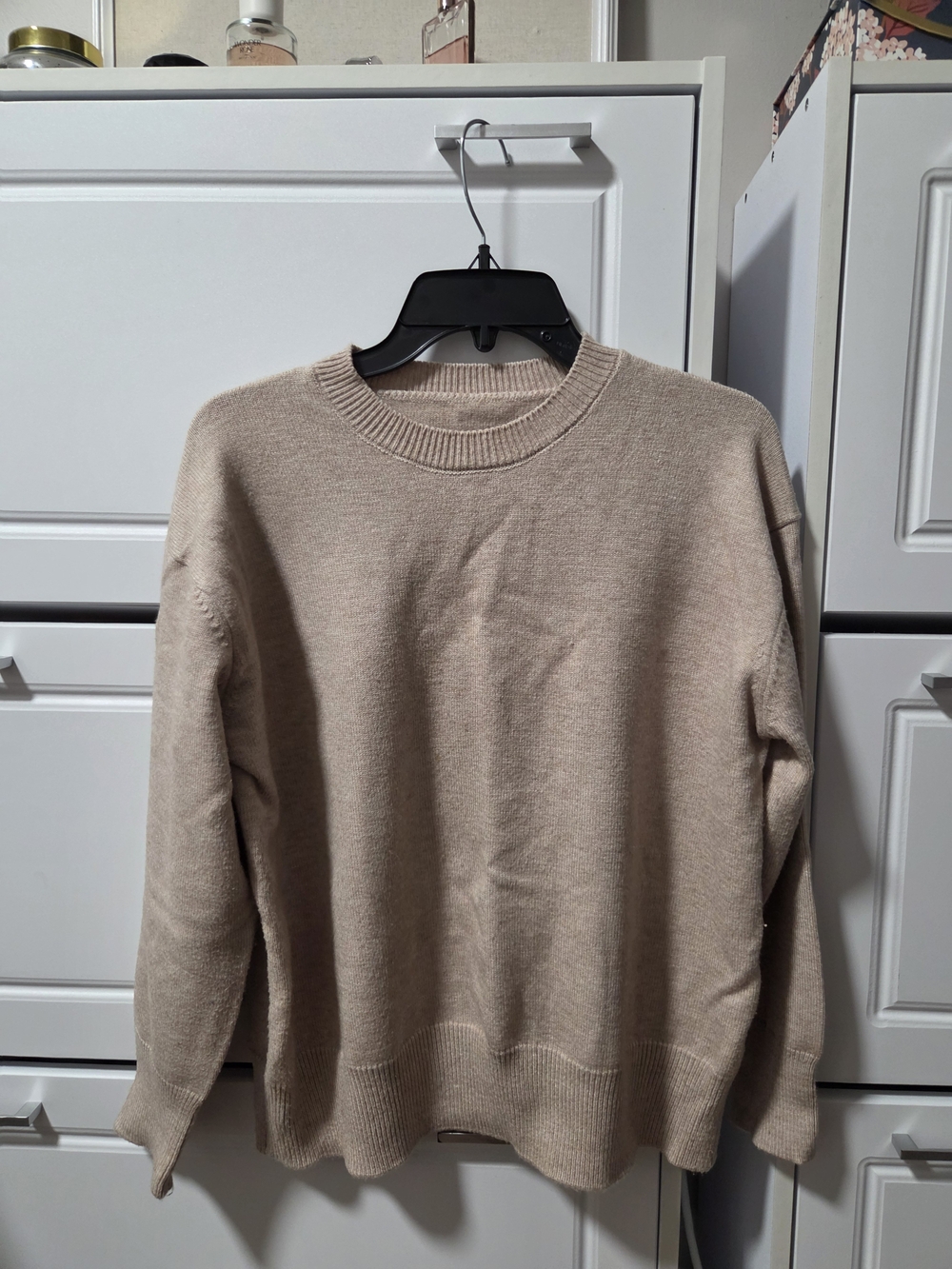 Men's Beige Crewneck Sweater